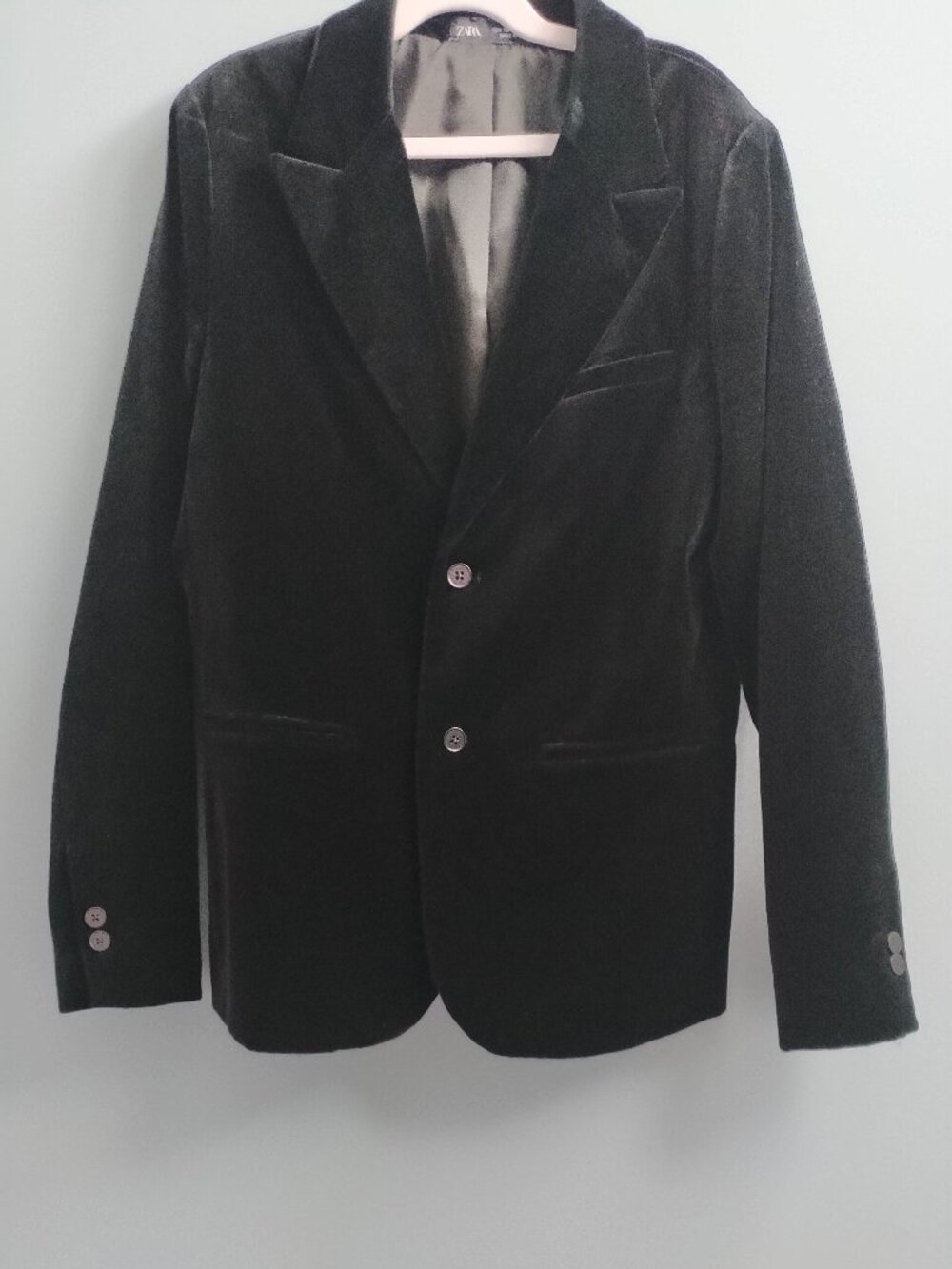 ZARA Boys Black Velvet Blazer, NEW size 14